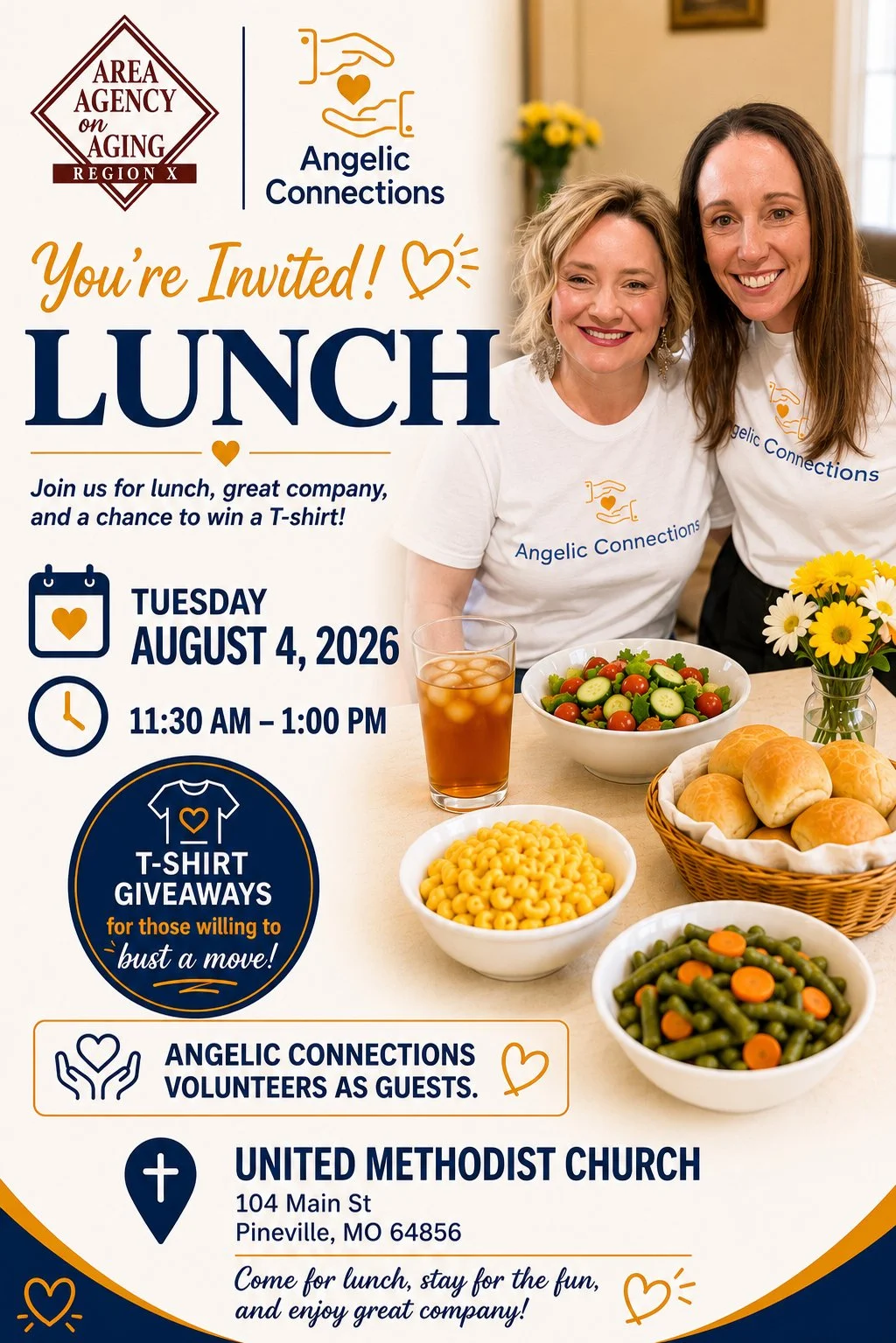 Community Lunch & T-Shirt Giveaway in Pineville, MO