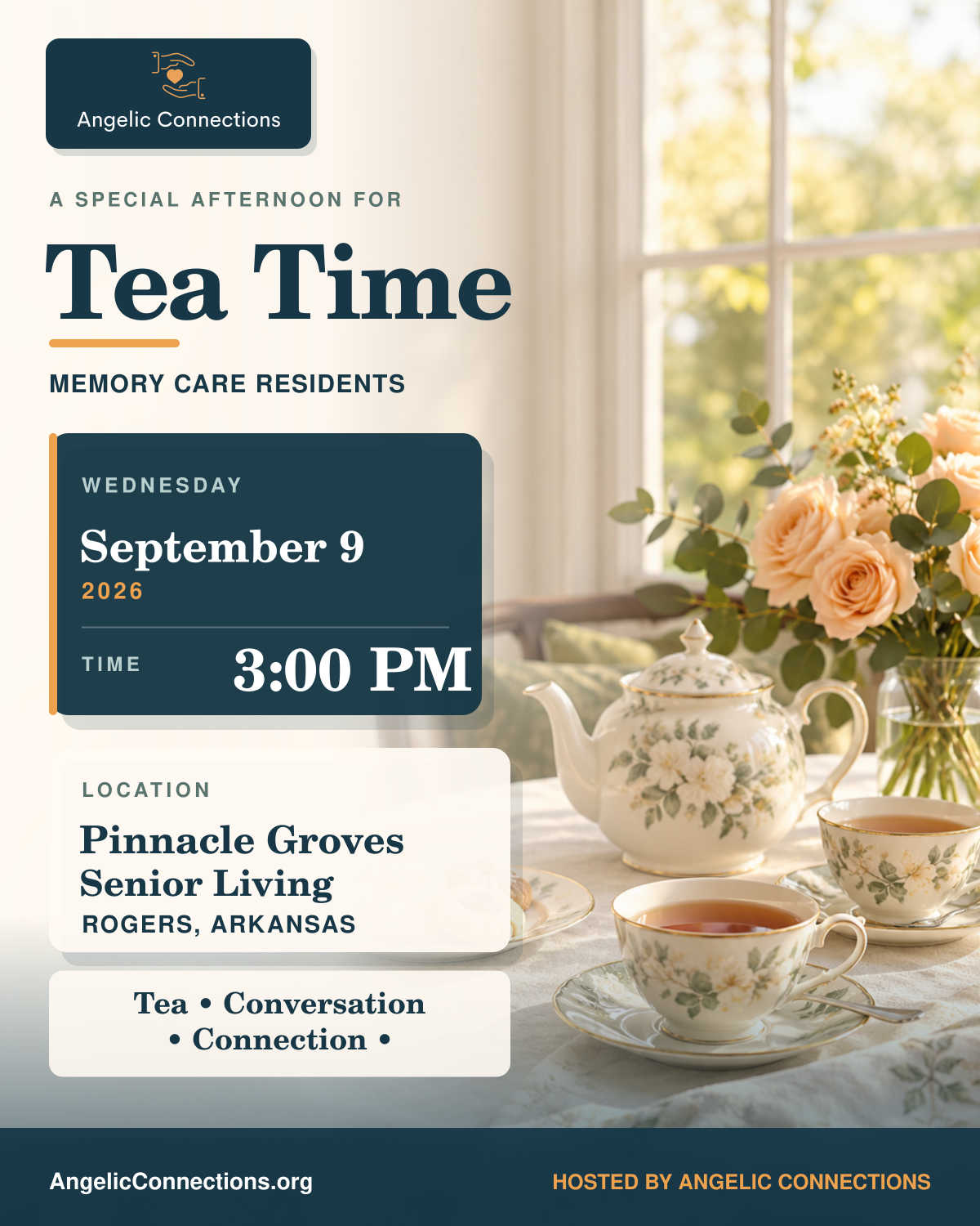Tea Time for Memory Care Residents at Pinnacle Groves