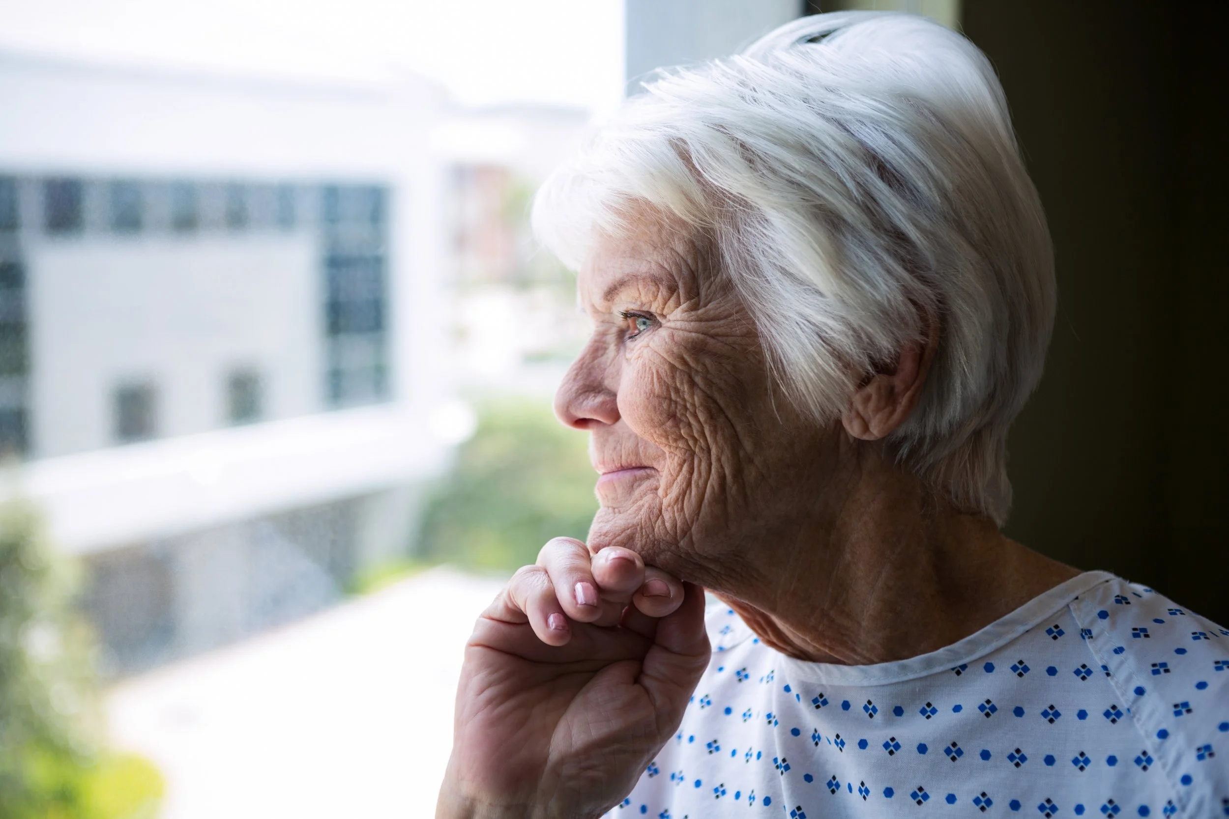 Elderly woman in need of companionship.