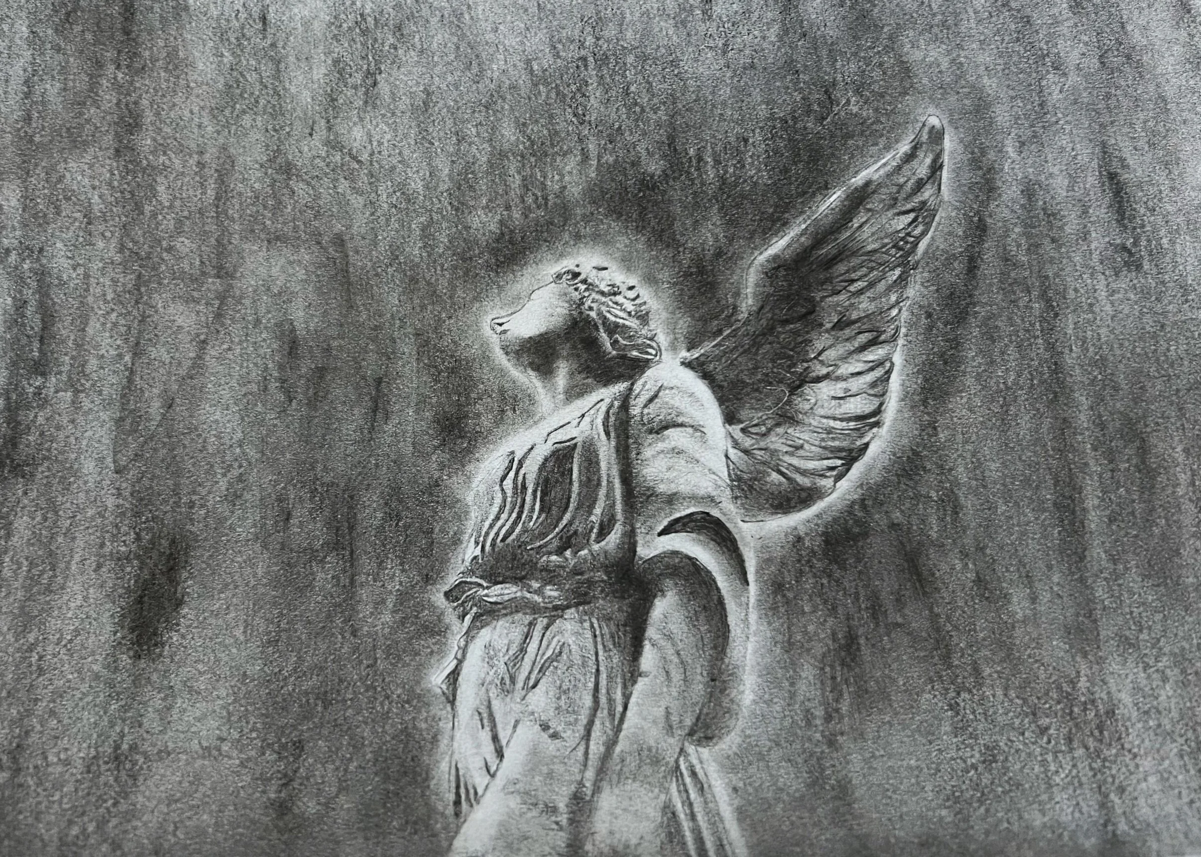 "Angelo" 9x12 Charcoal on Paper, 2024