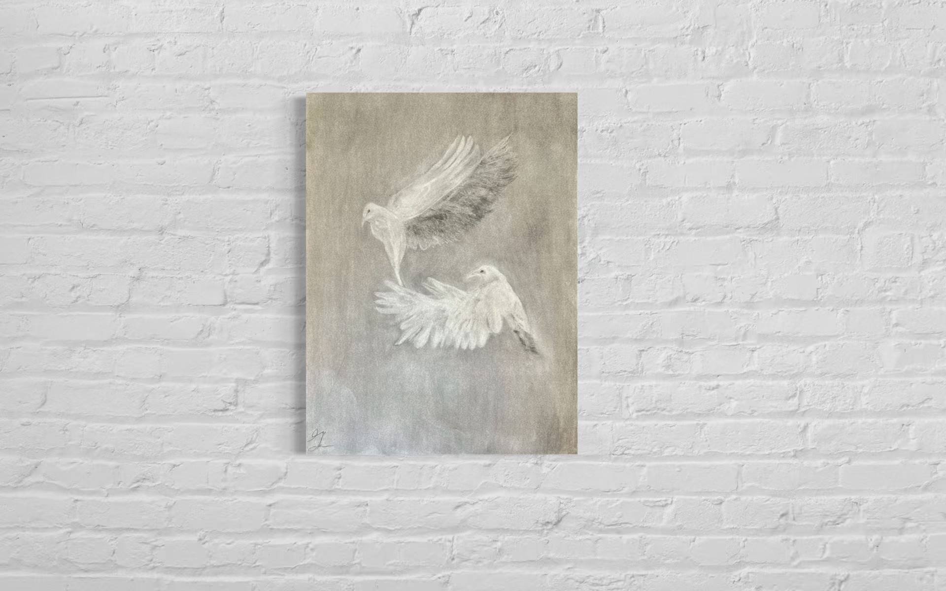'Love Birds' 18x24in
