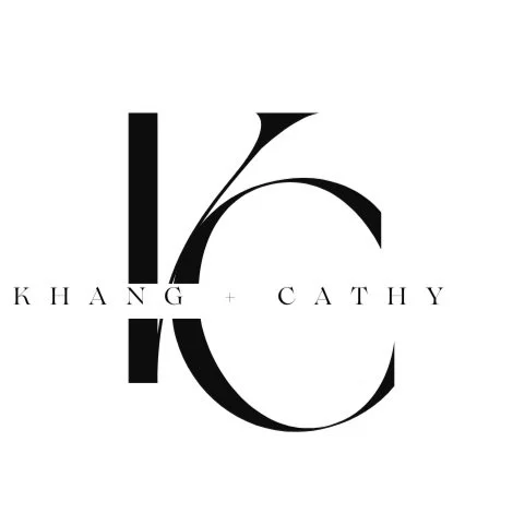 Stylized logo with letters 'K' and 'C' for 'Khang + Cathy' on a white background.