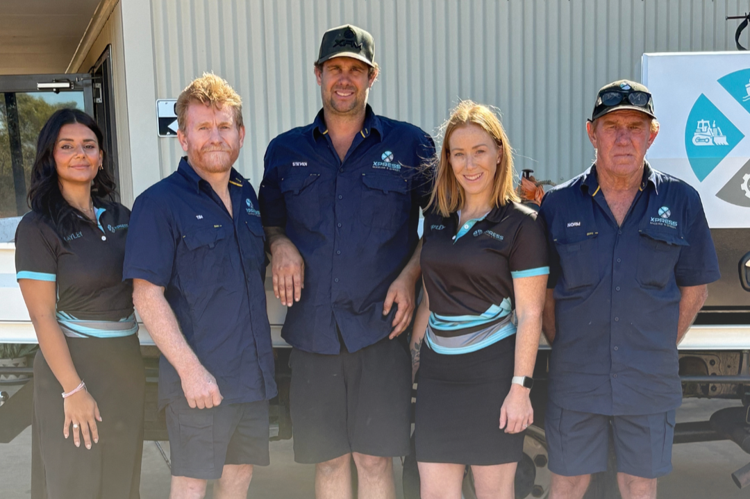 Xpress Marine & Diesel team at their workshop in Broome, Western Australia