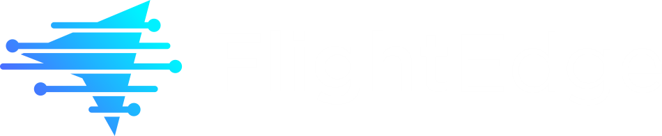 Faint text on a background with circuit-like blue lines reading 'Flight'.