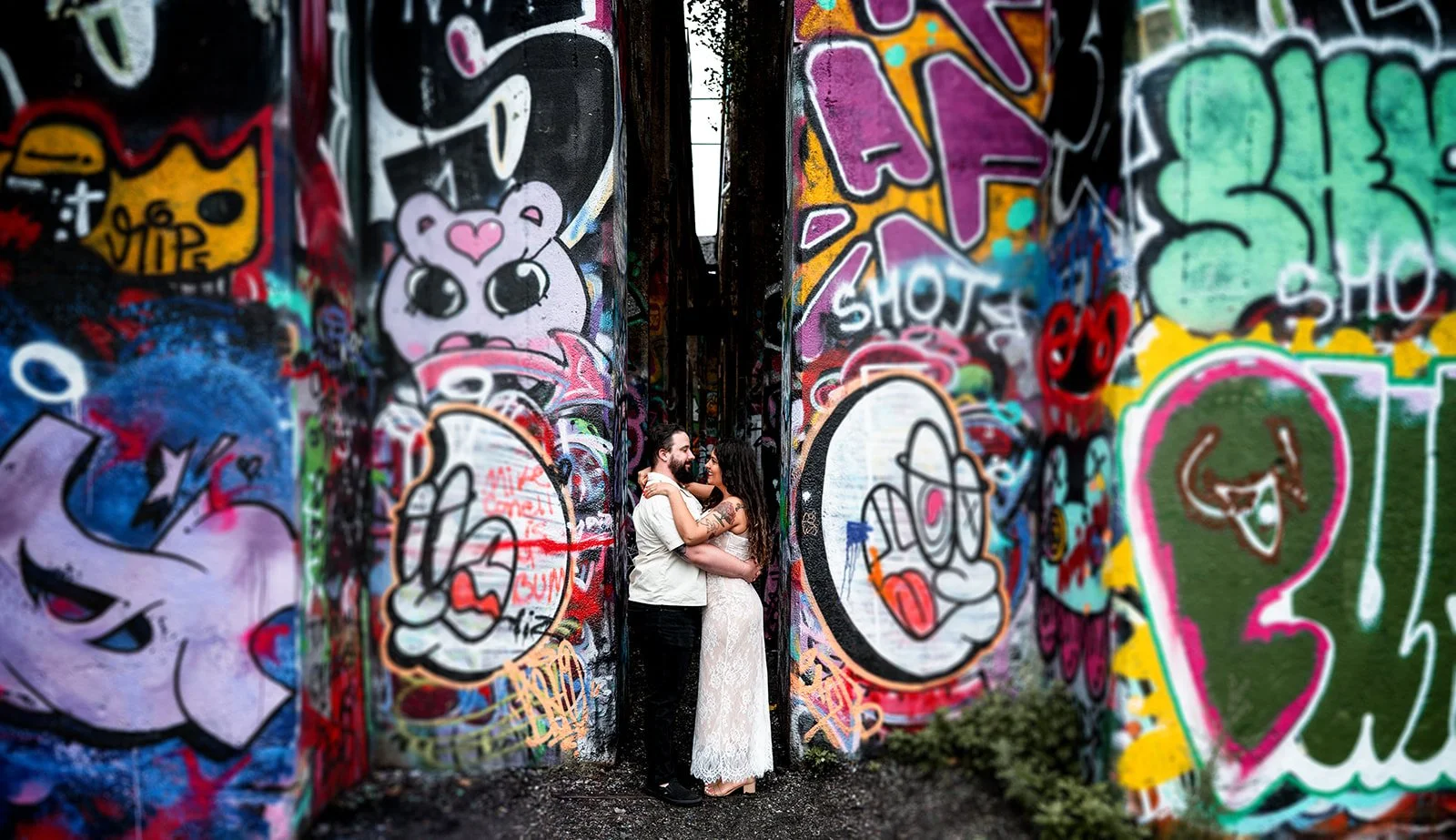 A Graffiti Pier Engagement Session | Philadelphia, PA