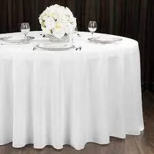 Round table linens for rent with Once Upon a Wedding