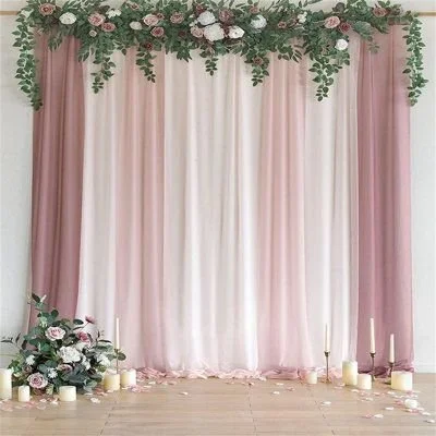 Fabric backdrops with candles for rent with Once Upon a Wedding