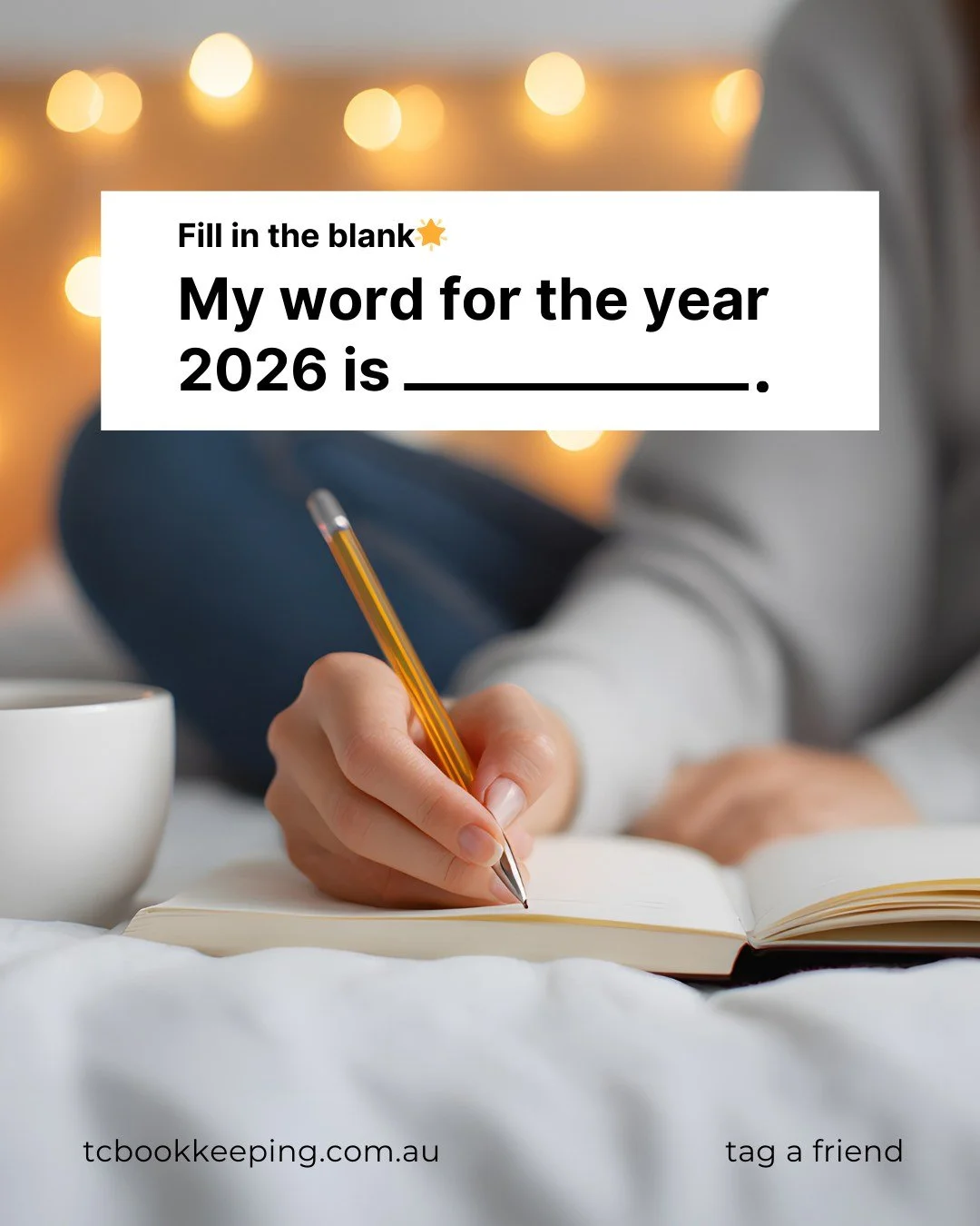 As we step into a new year, what&rsquo;s the one word you&rsquo;ll choose to guide your mindset, goals, and decisions in 2026?

Let us know in the comments!
.
.
.
#NewYear #Entrepreneur #townandcountrybookkeeping #goulburnbookkeeper #goulburn #Busine