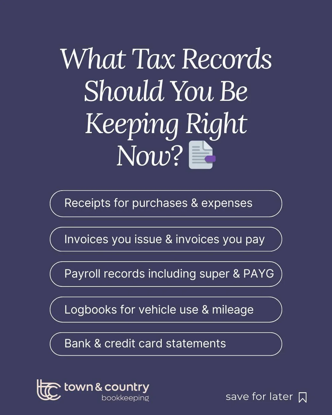 Do not wait until June to start hunting for receipts. 

Staying organised throughout the year makes tax time much easier.

Businesses generally need to keep tax records for at least 5 years.

To stay organised, use digital tools instead of paper, sav