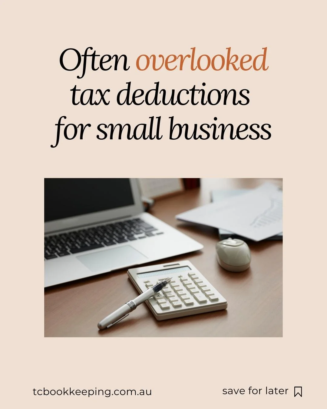 You could be leaving money on the table without even realising it. 

Here are a few common deductions small business owners often miss.

- Home office expenses when part of your home is used for business

- Business subscriptions you rely on to run d