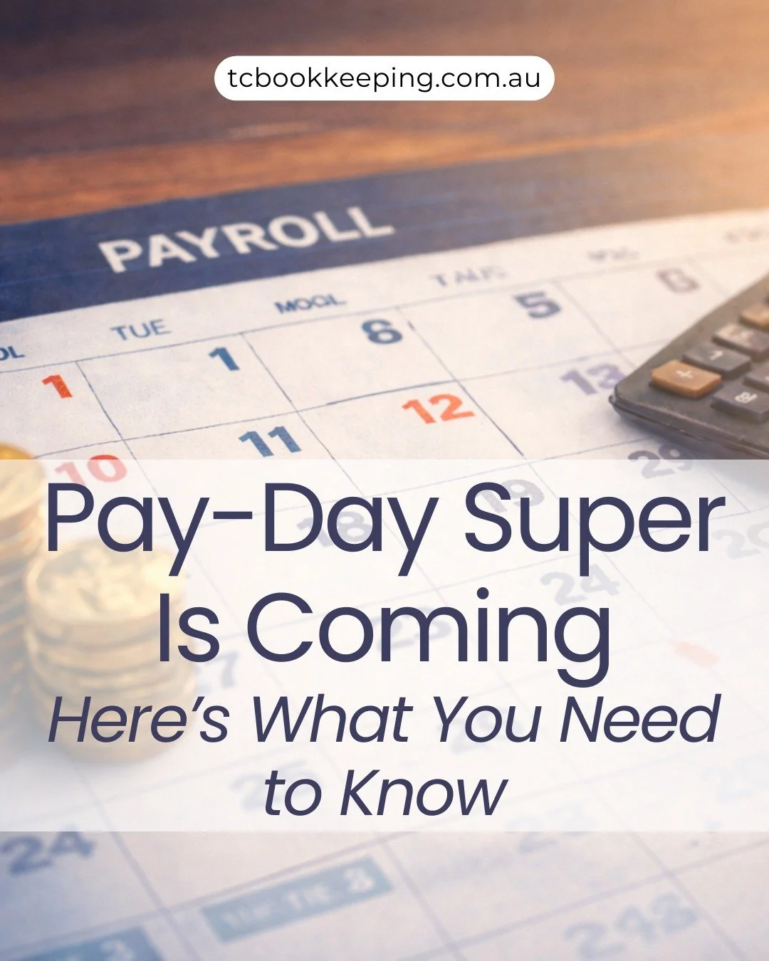 From 1 July 2026, superannuation must be paid at the same time as wages.

This means super will no longer be paid quarterly. Instead, it will be due every pay cycle. 

If you pay staff weekly or fortnightly, super will need to be paid just as often.
