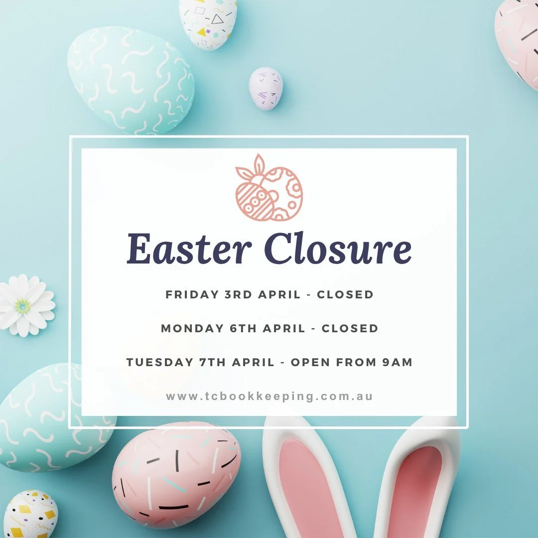🐰 Easter Office Closure 🐰

Just a quick note before the long weekend that our office will be closed over the Easter break.

We&rsquo;ll be back in the office on Tuesday, ready to get back into it.

Wishing you a safe and relaxing Easter 🤍

📞 02 4