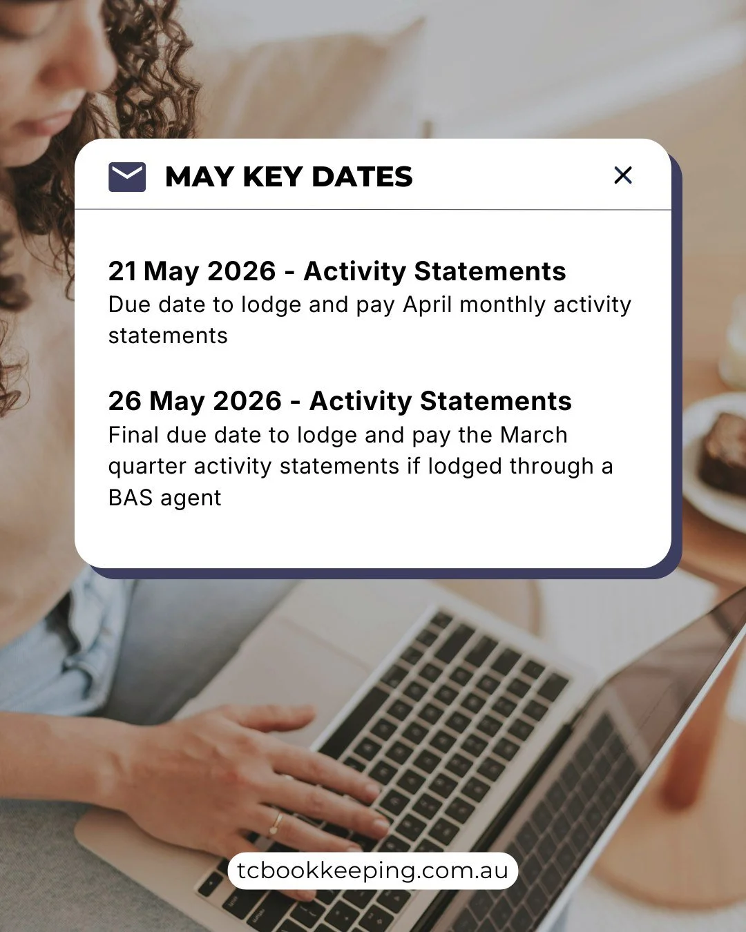 Mark your calendars 📅

Here are some upcoming tax deadlines to keep on your radar.

Save this post for later and follow our page for practical bookkeeping, tax and business updates to help keep you on track.
.
.
.
#TaxDeadlines #BASAgent #Bookkeepin