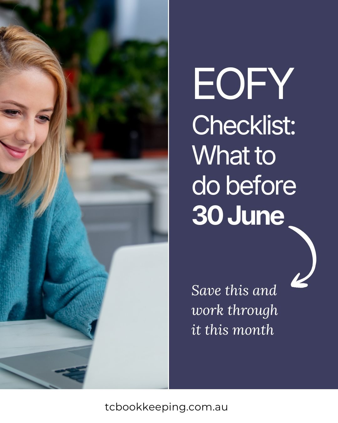 Getting organised now will make EOFY and tax time so much smoother. 

Here&rsquo;s a simple EOFY checklist to start working through this month:

1️⃣ Reconcile your accounts and review transactions to make sure everything is accurate and up to date.

