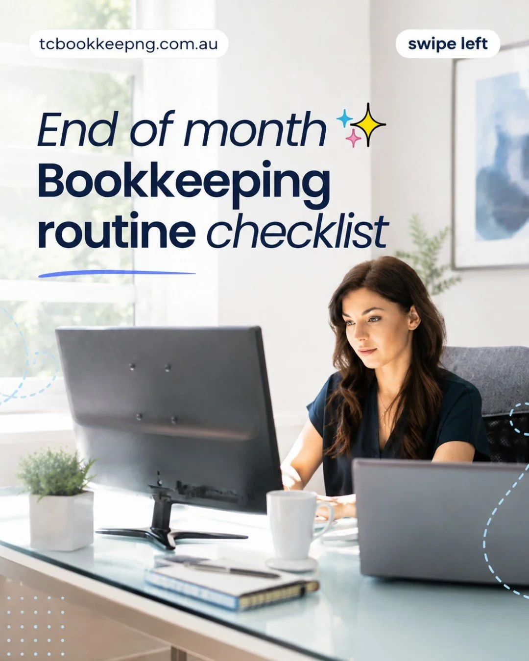 Wrapping up your month does not have to feel overwhelming.

Here is your end of month checklist.

Swipe to learn more! 👈

Need help staying on top of your business finances?

Send us a message to get organised and back on track!

.
.
.

#Bookkeeping