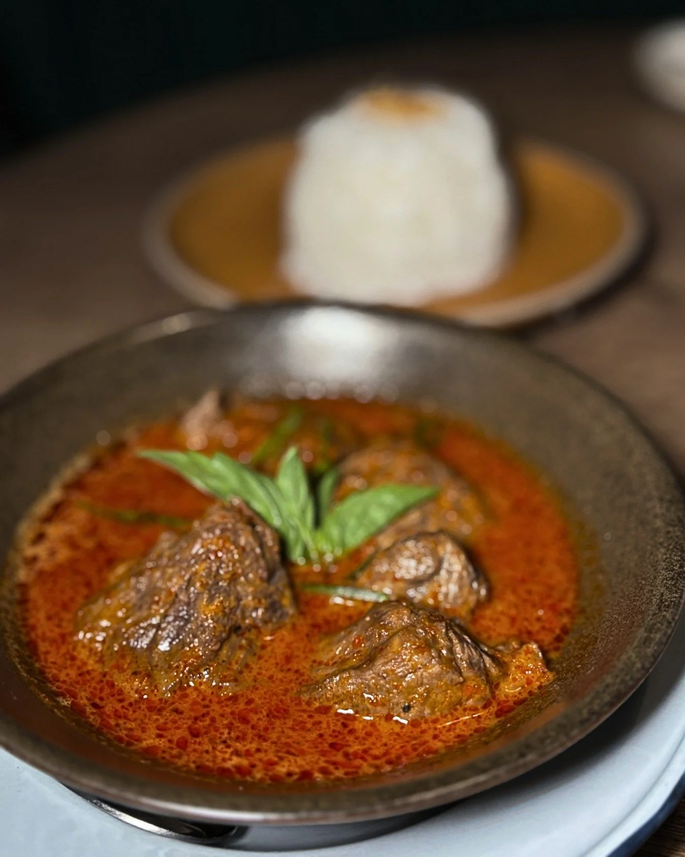 Our Gaeng Panang Nuer Curry is calling your name. Will you answer?

We're Open:
Wednesdays &amp; Thursdays from 12P-9P
Fridays, Saturdays, &amp; Sundays from 12P-10P

ledu thai | thai restaurant | fine dining | thai cuisine | authentic thai | restaur
