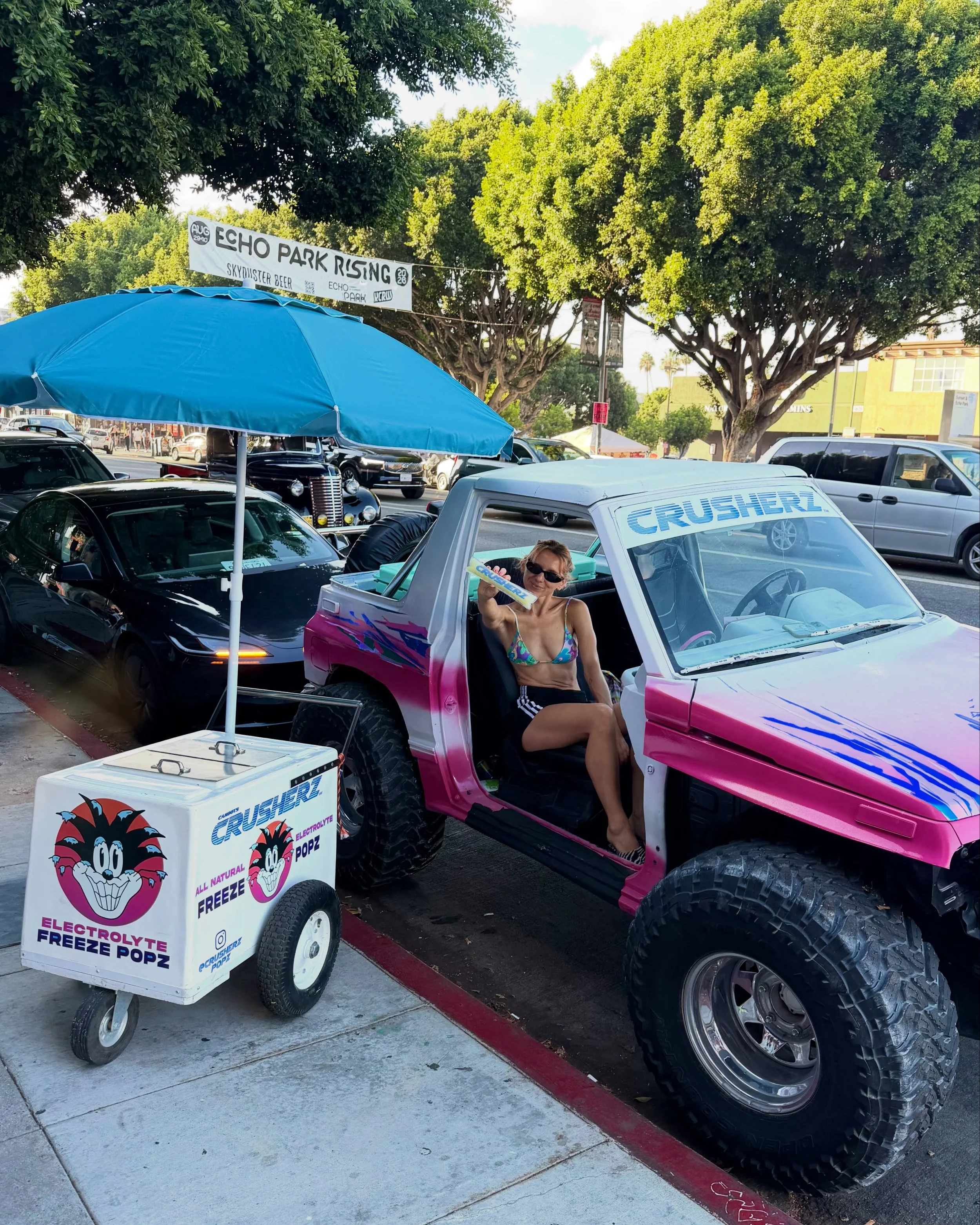 Hydrating the people of @echoparkrising in our new mini monster 😈💕💦