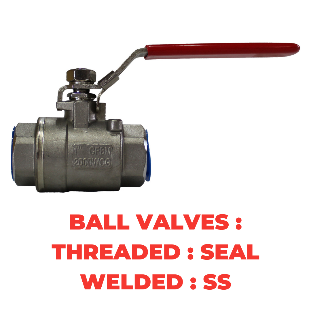 Ball Valves : Threaded : Seal Welded : SS