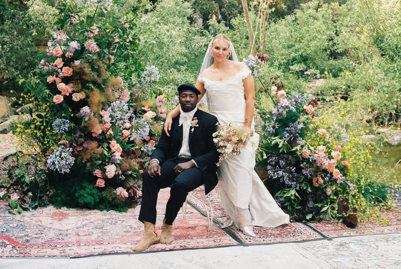 Paige and Sam's creekside wedding ceremony at the Inn of the Seventh Ray