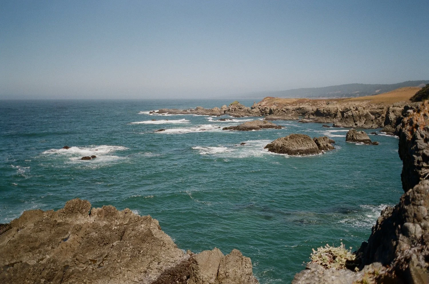 The rugged rocky terrainmendocino coast