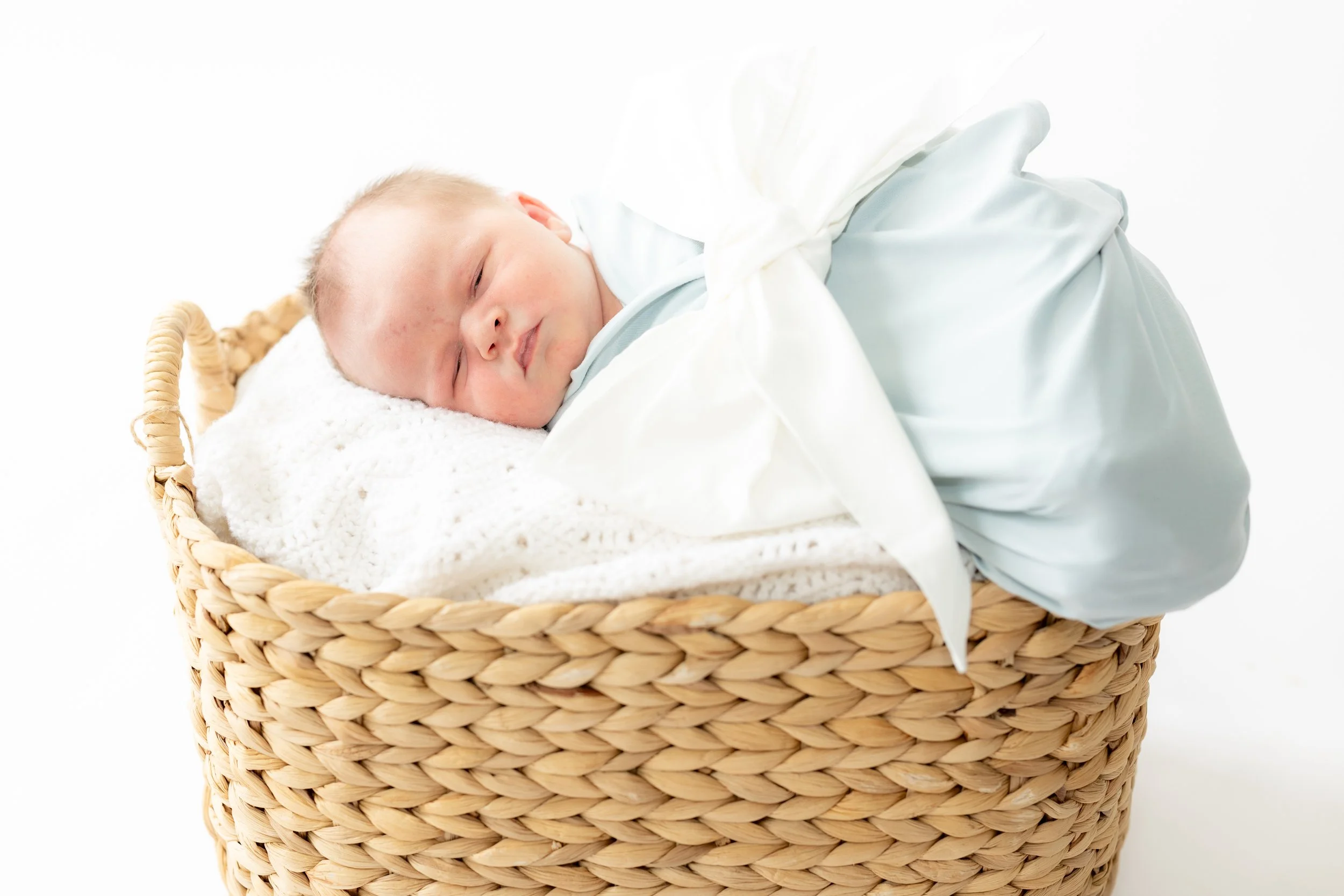newborn baby in studio session photography