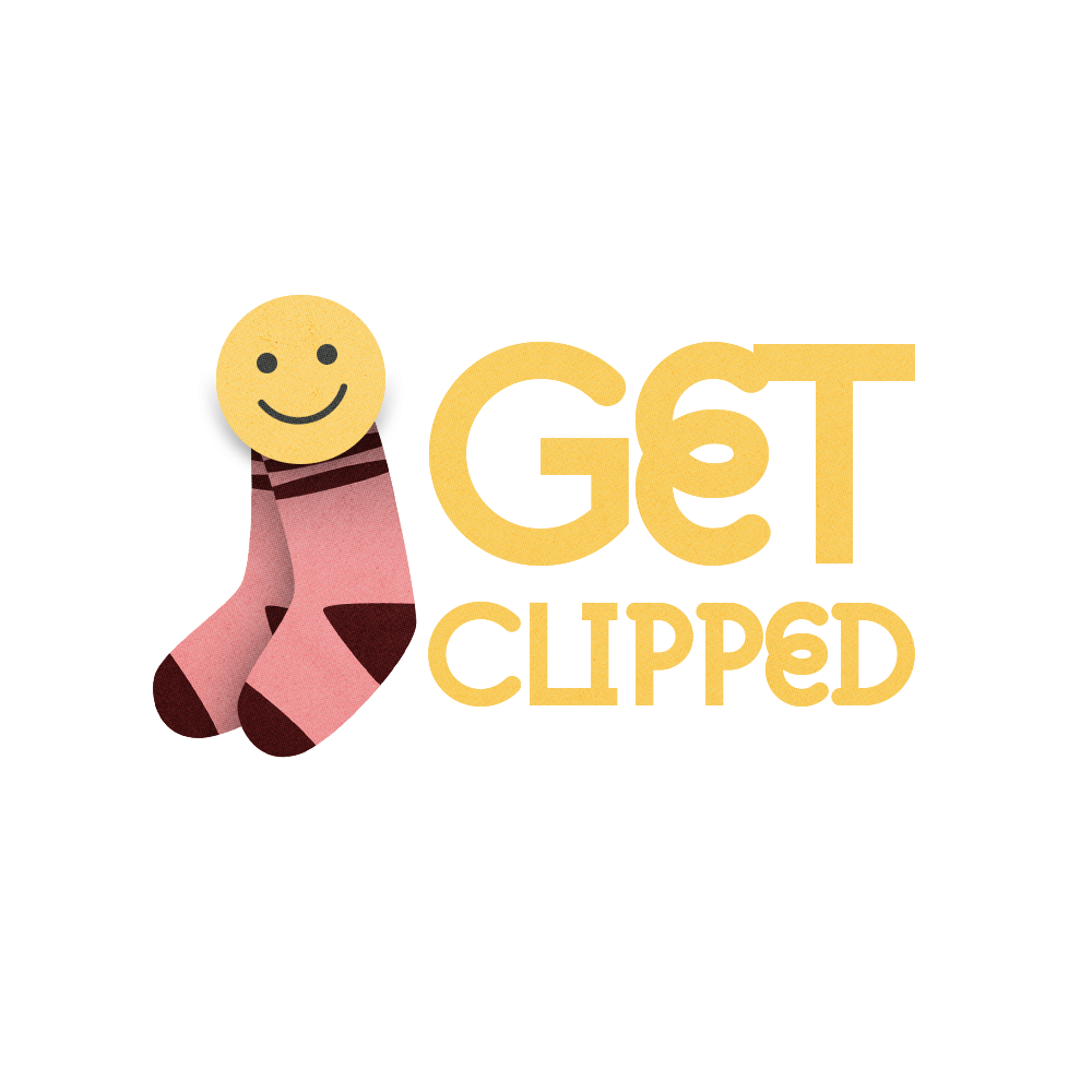 Cute frog with a yellow smiley face seated next to a large yellow sign with unreadable text.