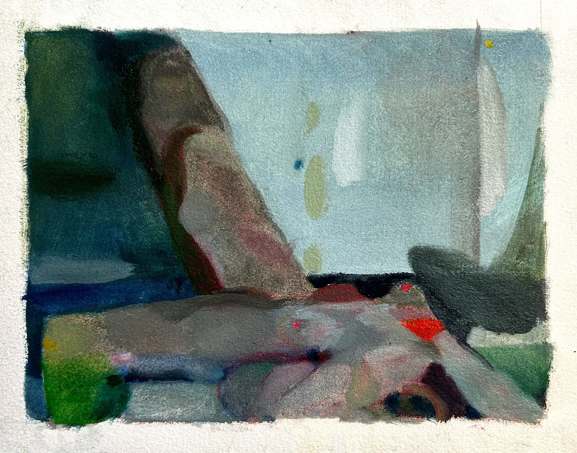 2026; Untitled; Oil on paper; 3" x 5"