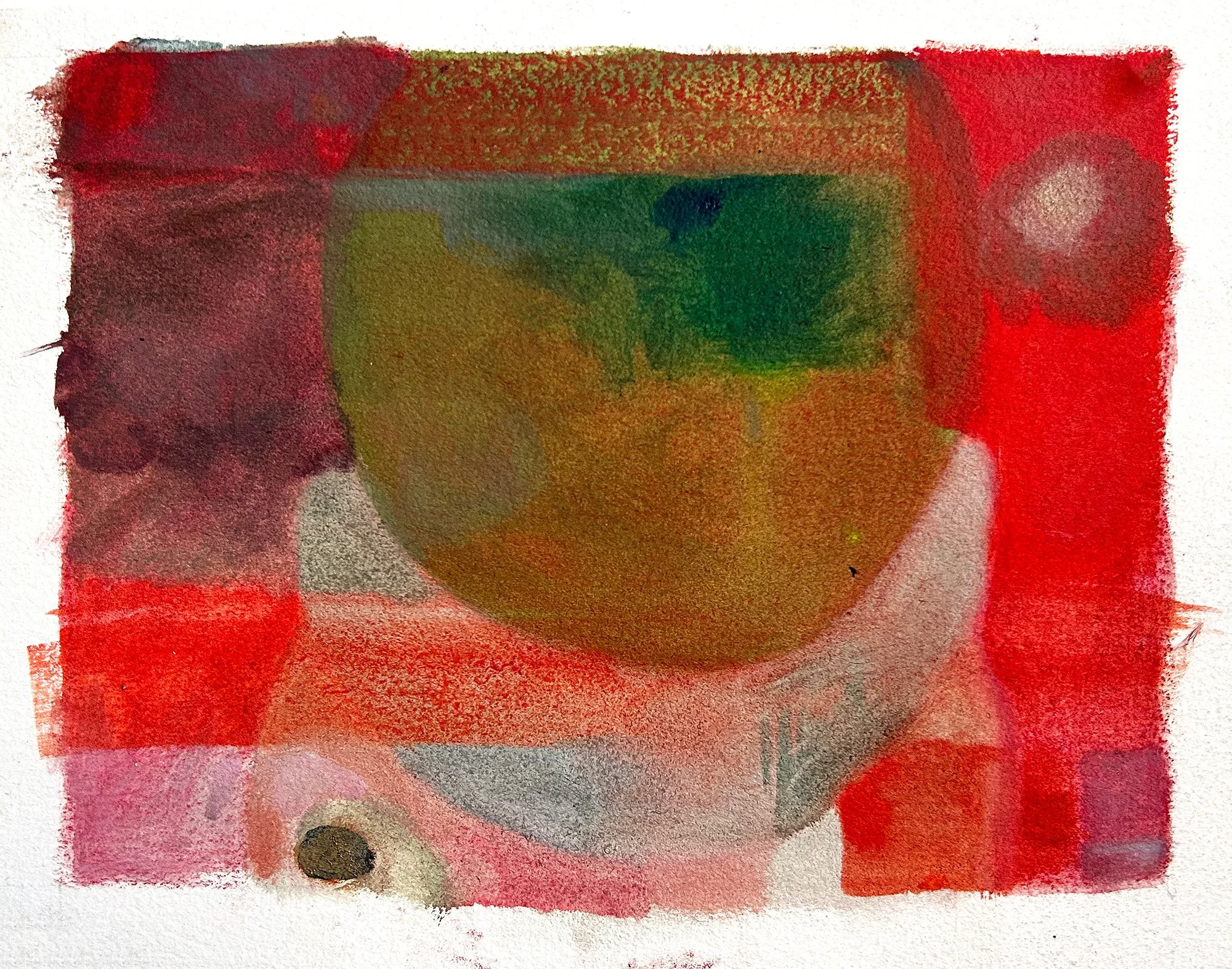 2026; Untitled; Oil on paper; 3" x 5"