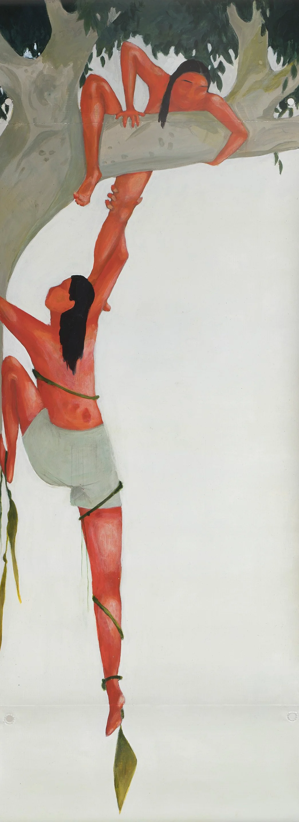 2025; Day of The Ficus; Acrylic on canvas; 50" x 18"