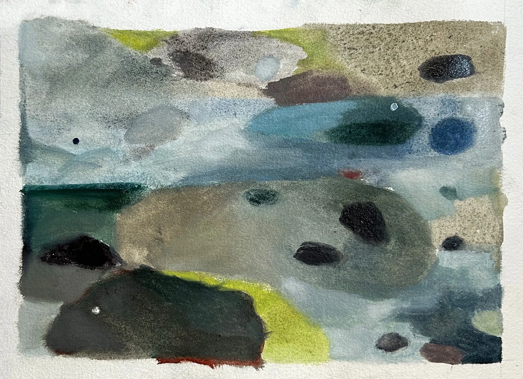 2026; Untitled; Oil on paper; 3" x 5"