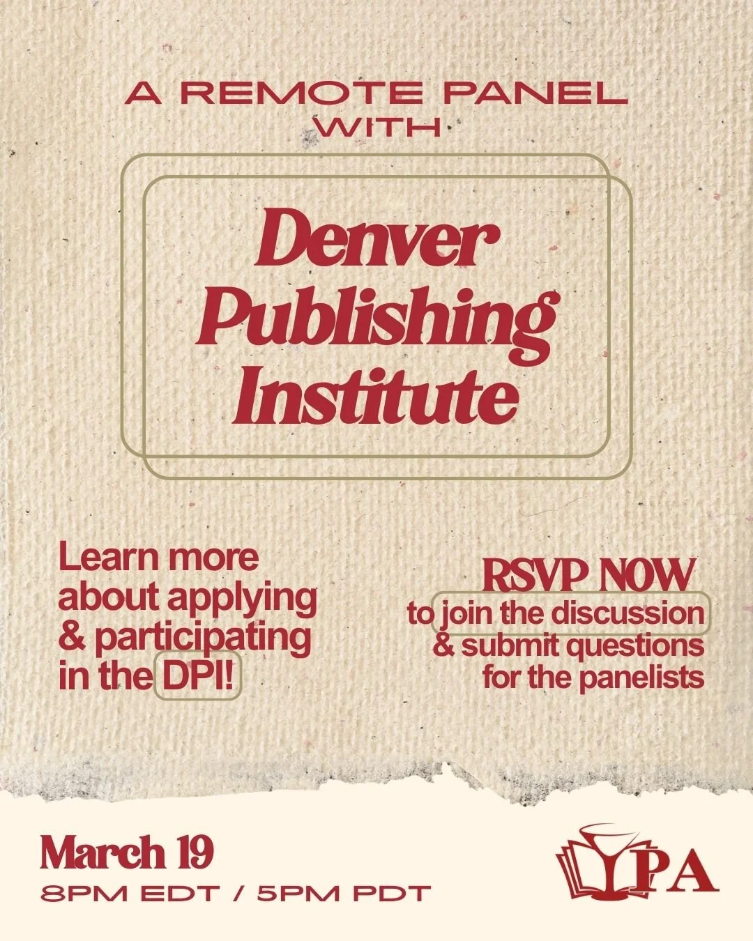 A Remote Panel with Denver Publishing Institute