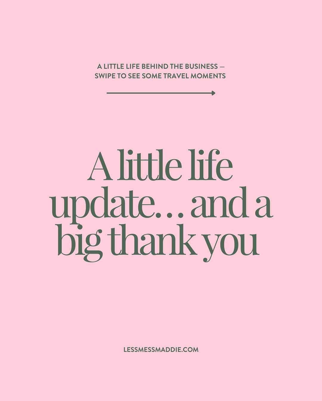 We&rsquo;ve been a little quiet on socials&hellip; and now that I&rsquo;m back, here&rsquo;s the update. 👋

From July last year to early January, I was running Less Mess Maddie remotely while living in Europe and the UK. During that time, we weren&r