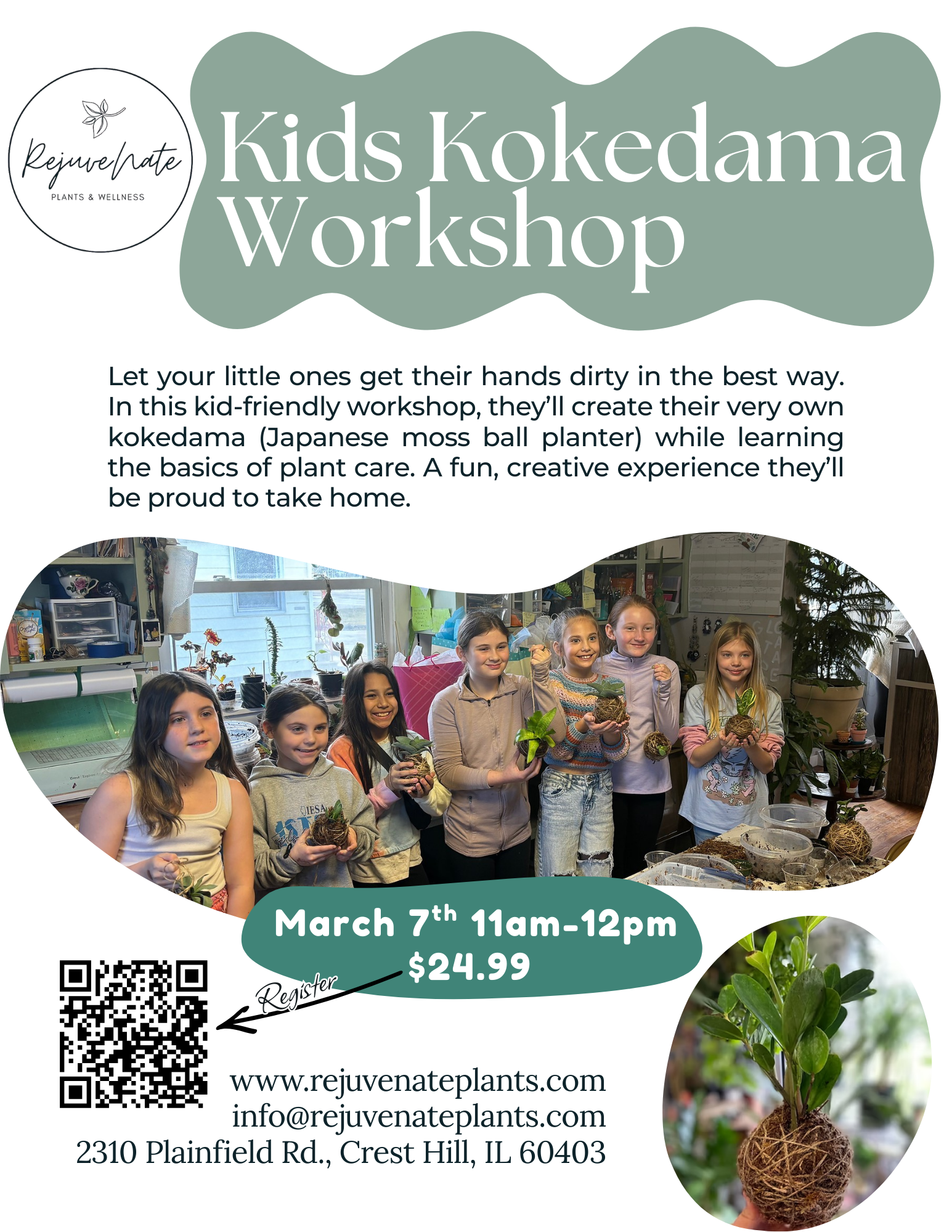 KIDS: Kokedama Workshop