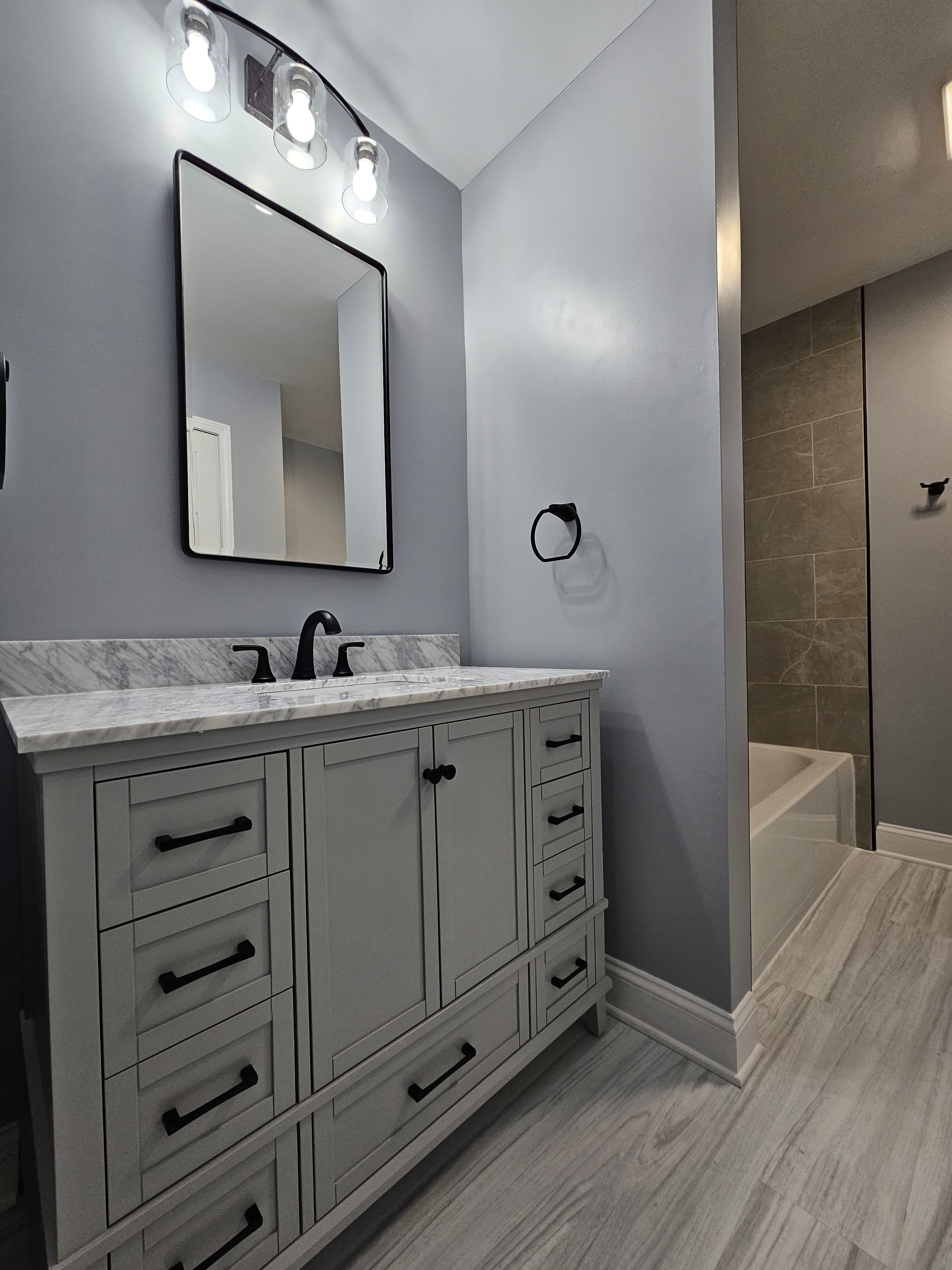 Eric & Amy's Hall Bath Floor