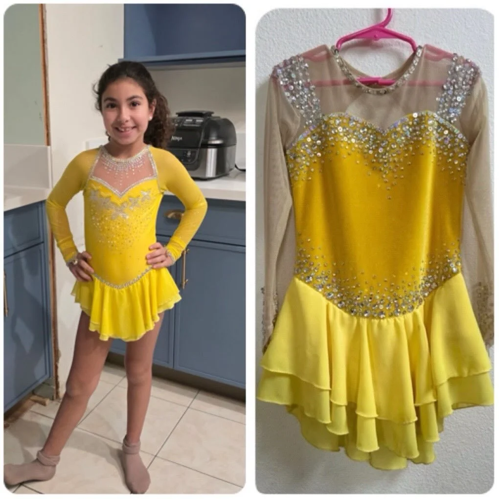 Another beautiful free donation has been made to the incredibly talented skater, Amelia 💛
The yellow dress suits her perfectly, and we&rsquo;re so excited to see her shine in the upcoming season.
Wishing Amelia a strong, joyful, and unforgettable se