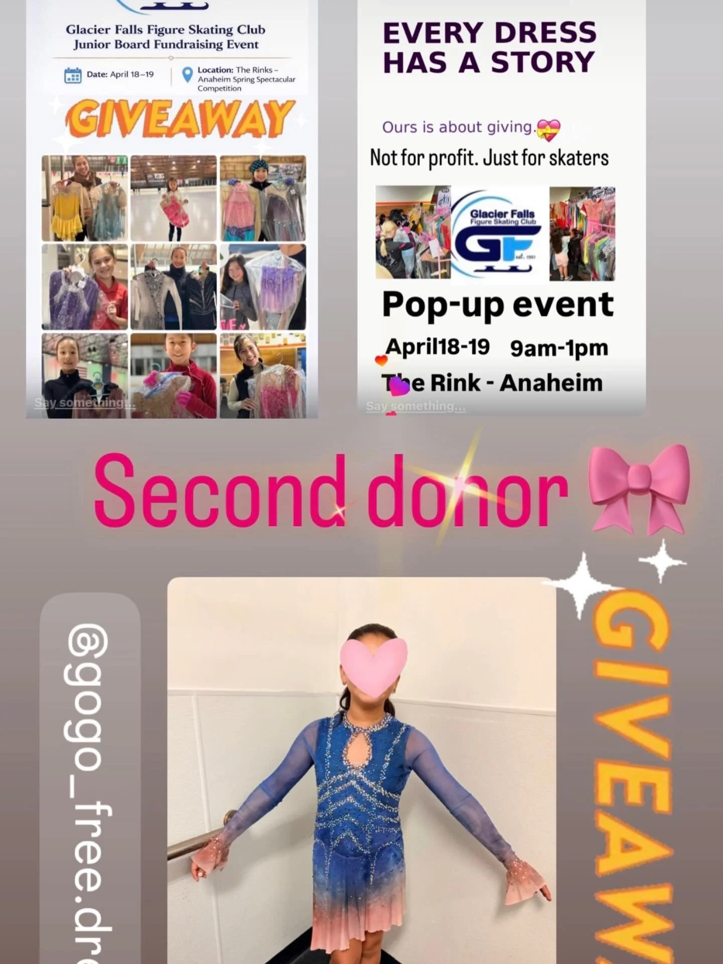 Our Second dress donor ✨
A beautiful moment of giving with @glacier_falls_juniorboard &amp;Glacier Falls FSC 💙
Join us in sharing 💕