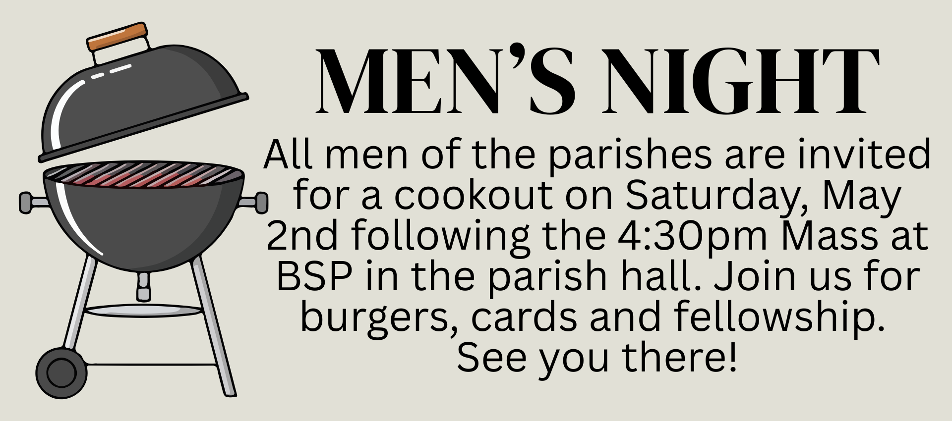 Men's Cookout and Cards