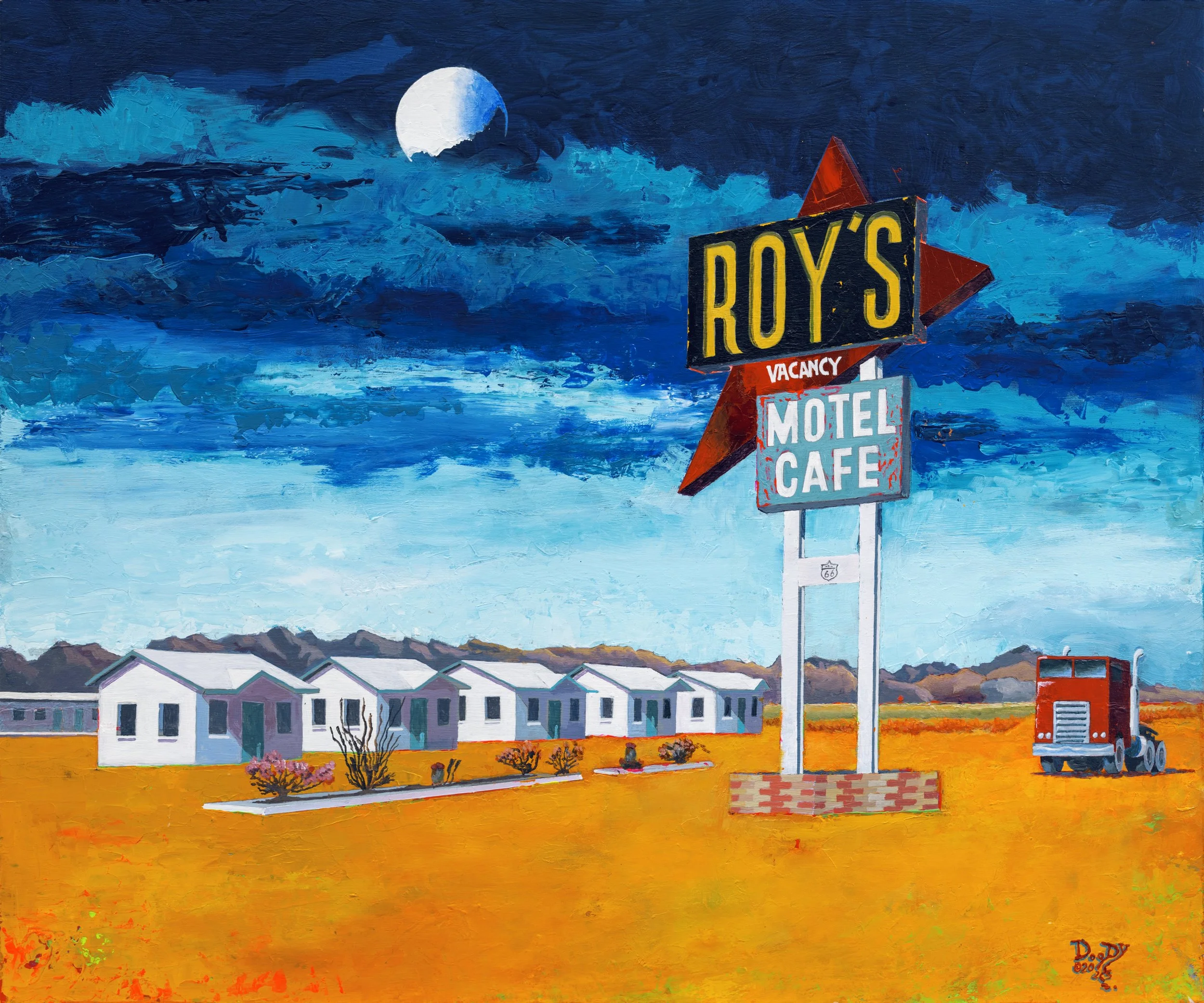 ROY'S MOTEL & CAFE CANVAS PICTURE PRINT