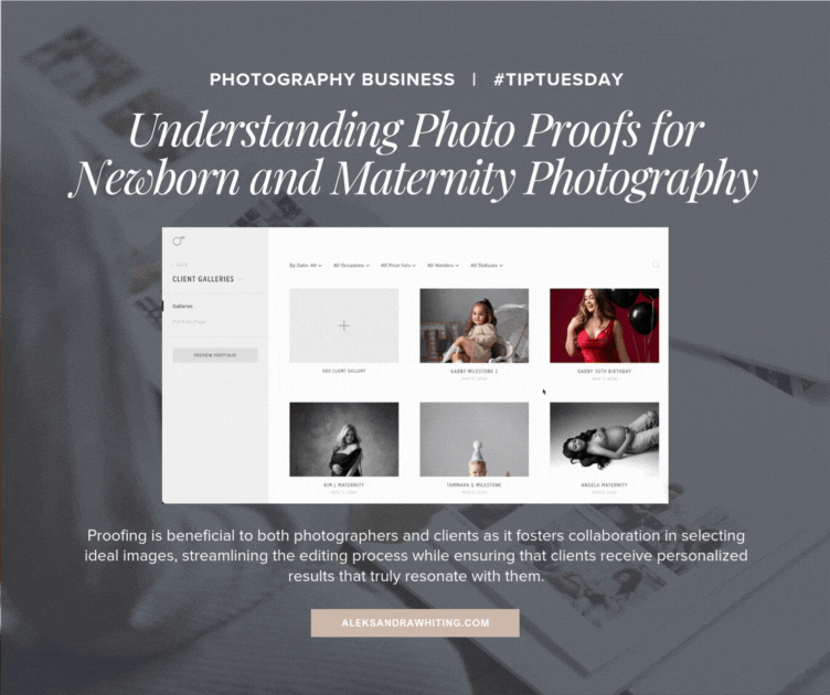 Understanding Photo Proofs for Newborn and Maternity Photography