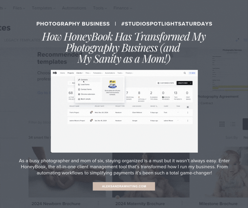 How HoneyBook Has Transformed My Photography Business (and My Sanity as a Mom!)