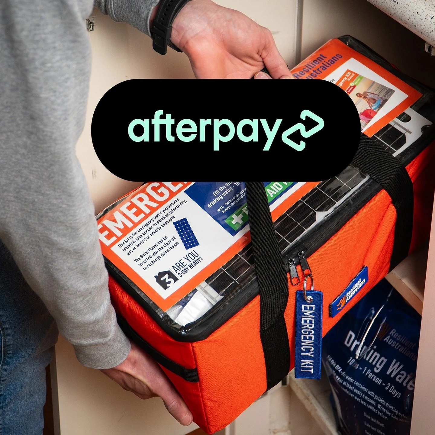Good News! Afterpay is now available from our online store. Take advantage of free shipping this month and let Afterpay help with the budgeting! #Afterpay #emergencykit. #DisasterPreparedness #bushfiresaustralia #cyclone #flood #StormReady