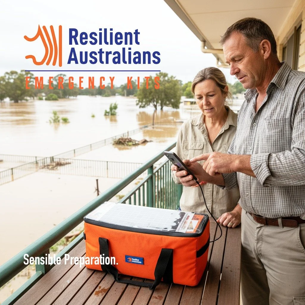 This weeks good rain is a good reminder to check you're prepared for the coming season. Some sensible preparation now can make those difficult days a lot easier! Resilient Australians make a range of Emergency Kits just for Australian homes. Check ou