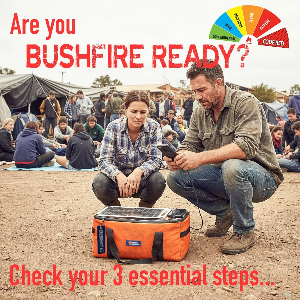 You can take some of the stress out of bushfire season knowing you have made some sensible preparations. Do you know your risks? Have you actually made a bushfire plan? Do you have and emergency kit prepared? Resilient Australians make Emergency Kits