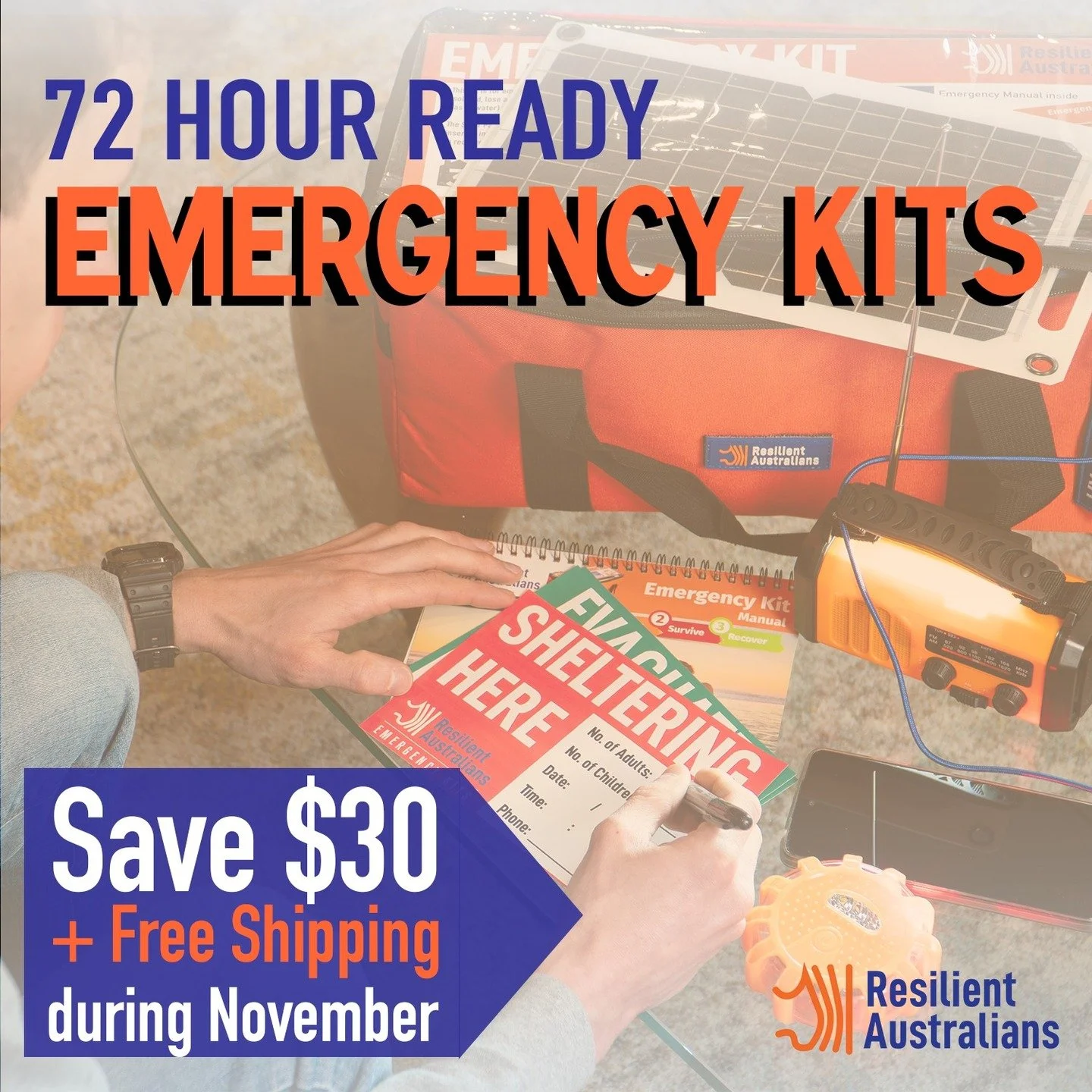 With the wet season approaching up north, and summer heat down south, its a good time to check you're ready. But don't stress - we have you covered! Resilient Australians make Emergency kits that contain all the SES &amp; RFS recommended items. They 