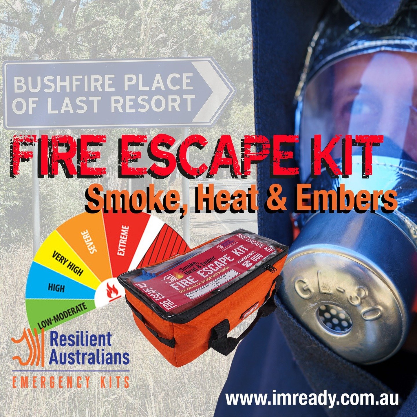 New Fire Escape Kit from Resilient Australians!

We have a pretty serious fire season this year and so we have released this kit for those who need extra bushfire support.

This Fire Escape Kit is designed to help protect you from smoke, heat and emb