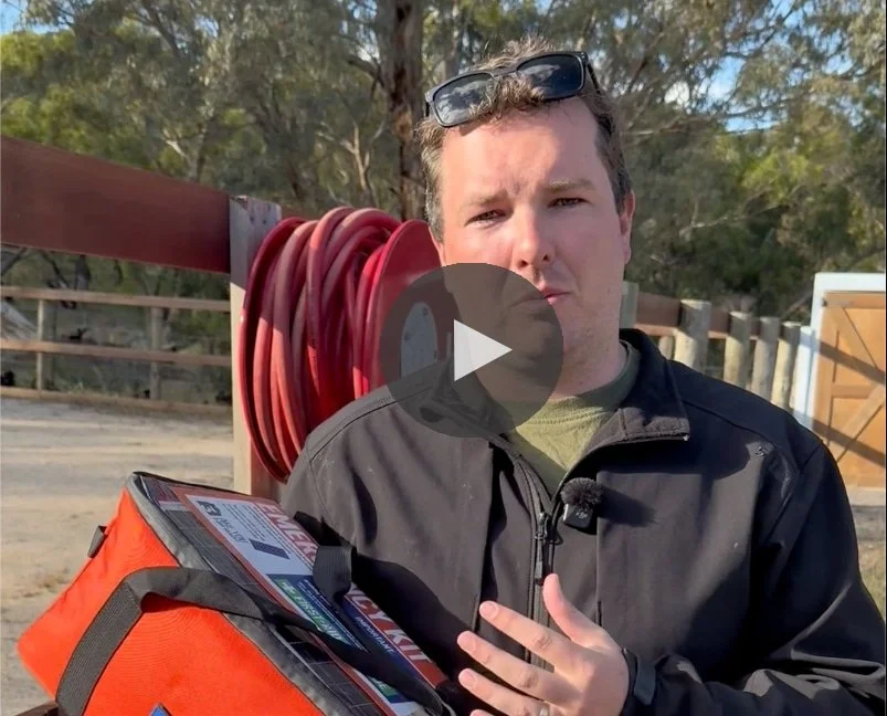 Man holding Emergency Kit