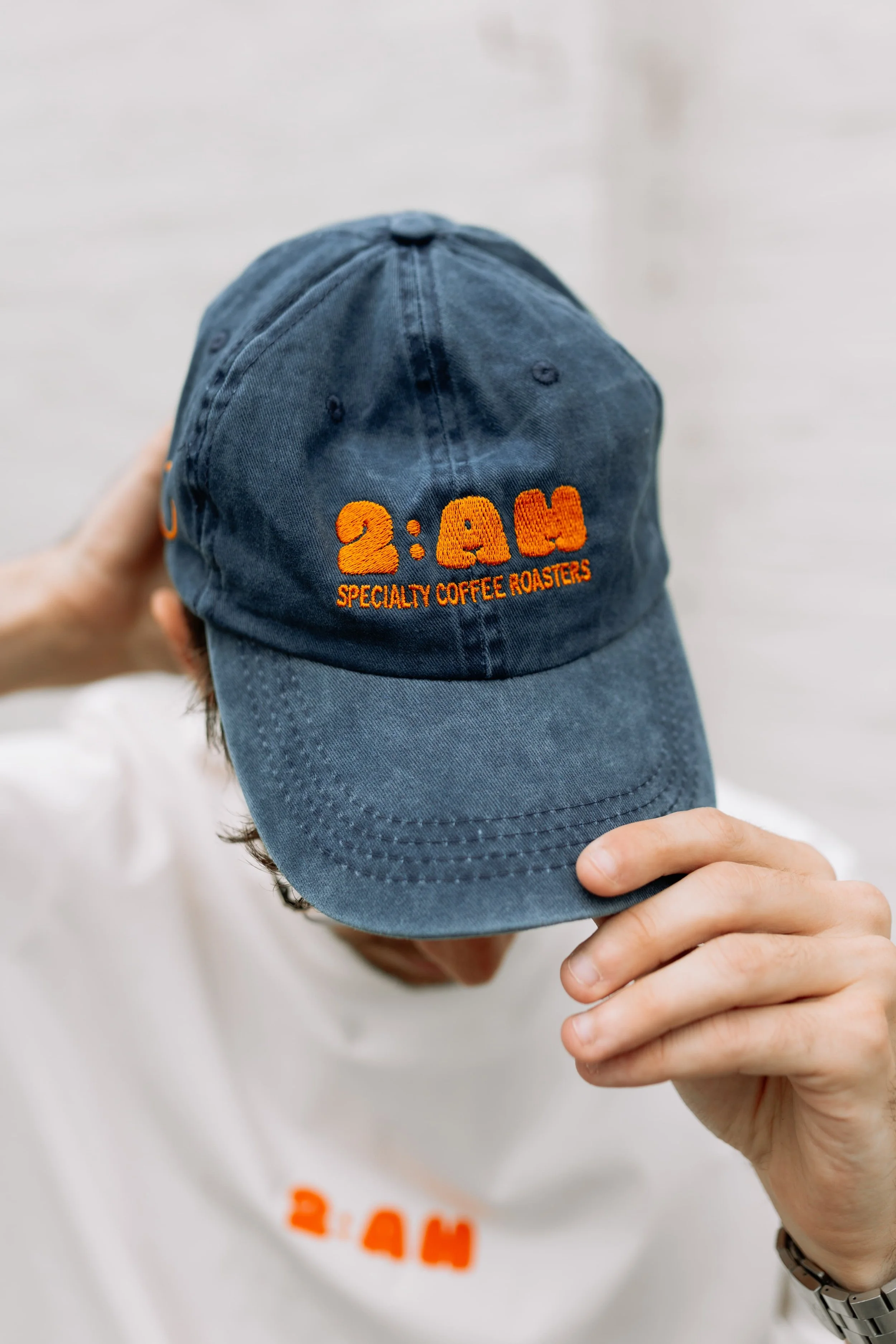 Casquette avec le logo du micro torréfacteur namurois 2AM.