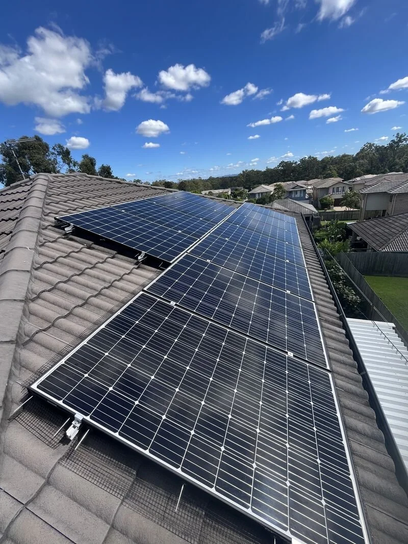 Installation of bird proofing mesh to ensure pidgeons dont nest under solar system in Townsville