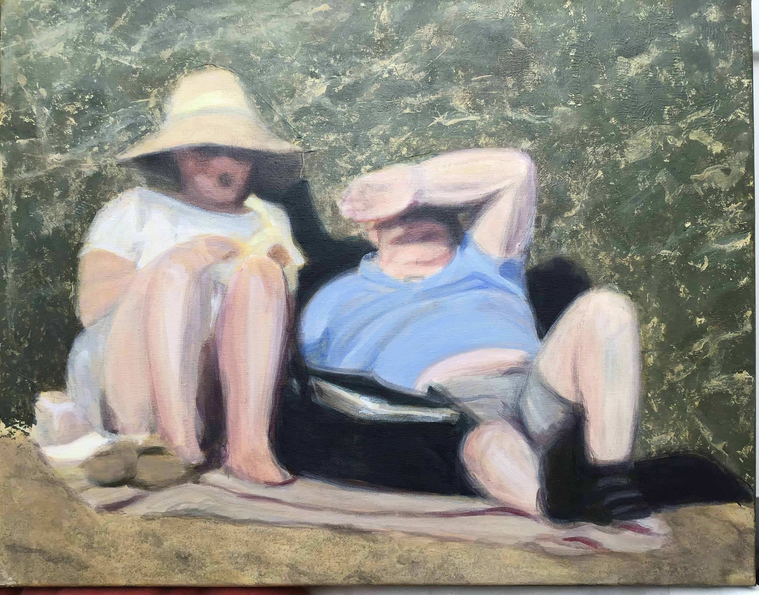 Kassandra Davis, Beaching, oil on canvas