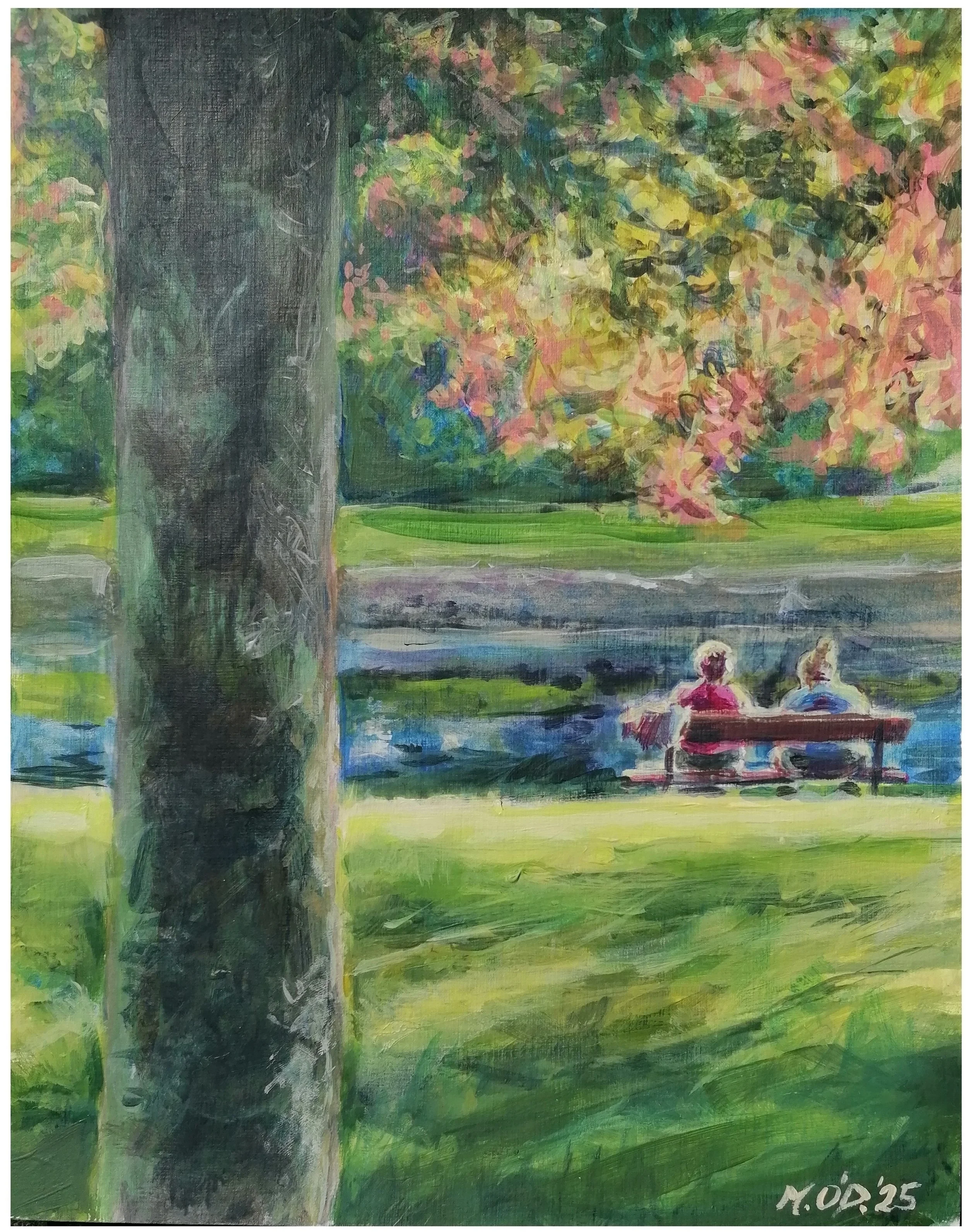 Maria O'Donoghue, Friendship - Fitzgerald's Park, acrylic on paper